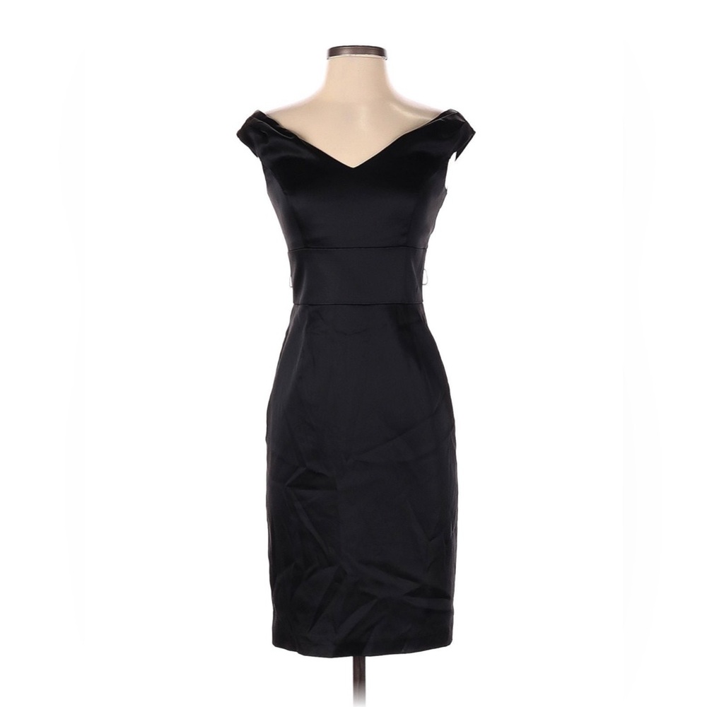 White House Black Market Classic Black Midi Dress
